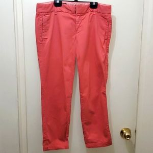 J. CREW - SCOUT CAPRI - SALMON / FADED RED COLOUR